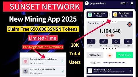 Sunset Network Mining 🚀 | New Crypto Airdrop (2025) 🔥 | Step-by-step App Tutorial ✅ | Full Guide 📖