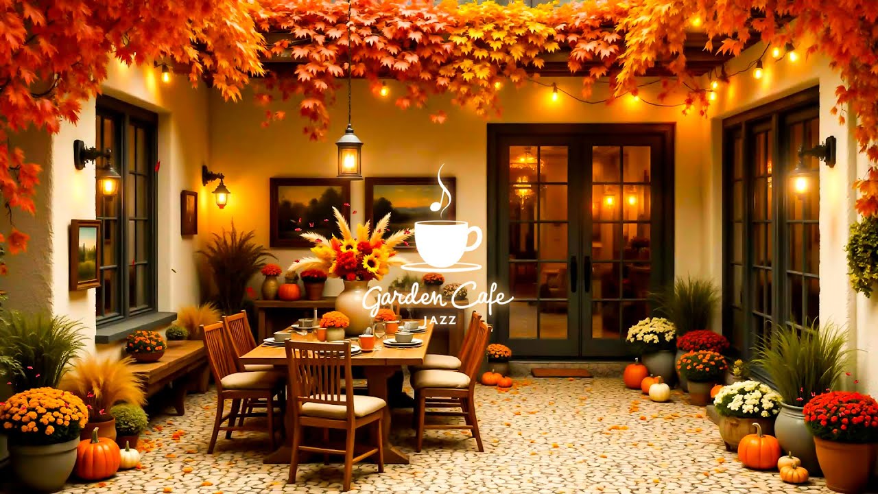 Charming Fall Jazz Music for a Dinner Party 🍂 Elegant Outdoor Ambience & Smooth Jazz