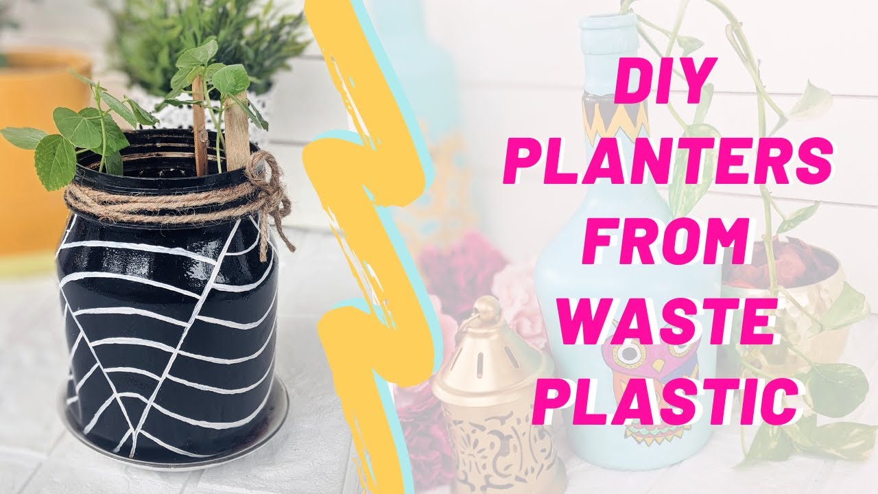 Planter Decor Ideas From Waste Material DIY Garden Decor Ideas at