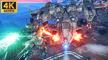 Armored Core 6 - Helicopter Boss Fight [4K 60FPS] [PS5]