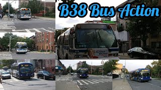 NYC Buses: Various B38 Bus Line Action (200 Subscribers Video)