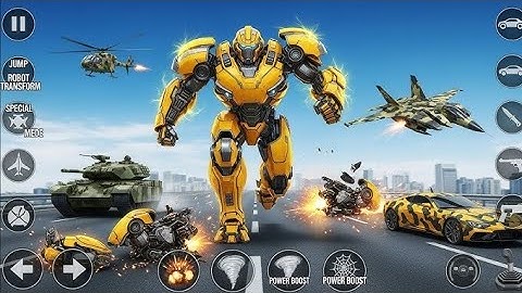 Army Tank bus car jet transformation Robot Game 2025 /  Military Robot Tank - Android Gameplay