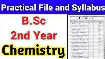 BSc 2nd Year Chemistry Practical File and Syllabus