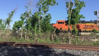 BNSF 6048 grain train, Rosenberg Texas, 4/24/2021