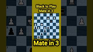 Mind-Blowing Mate in 3 for Black! Only 1% Can Spot the Winning Move! #chess #shorts