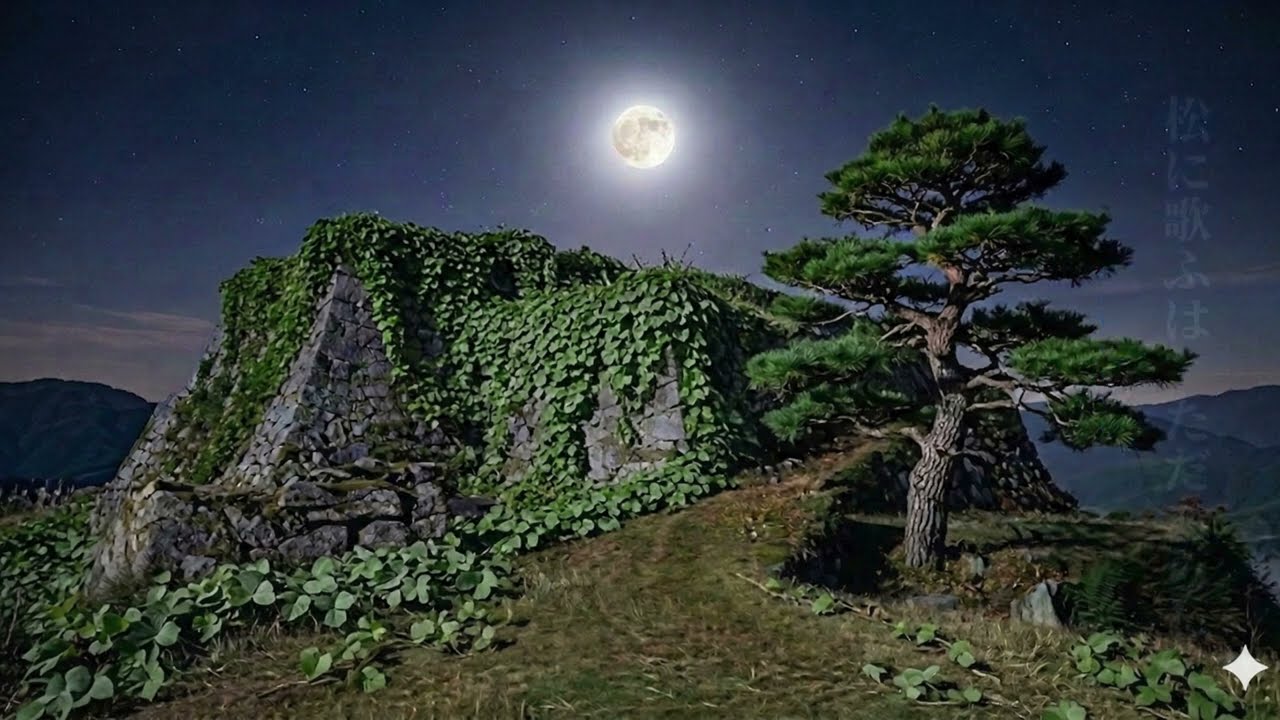 荒城の月【日本の童謡、唱歌＆歌謡】 #music #音楽 #哀愁 #歌詞動画