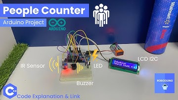 People Counter Arduino UNO Project 👥🔢 using IR Sensor, LCD Display, LED & Buzzer