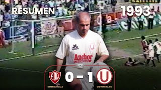 Defensor Lima 0-1 Universitario | Año 1993 | Resumen | Gol Jorge Amado Nunes ⚽🎞