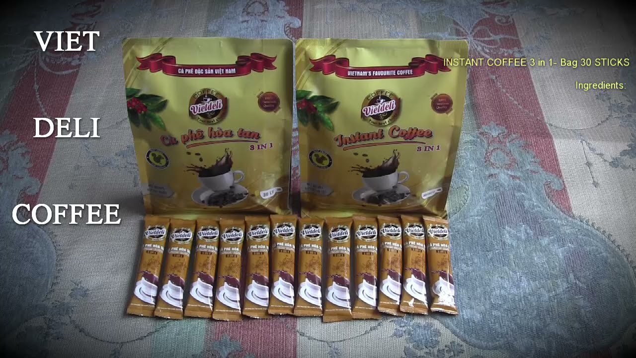 Viet Deli Coffee - Instant Coffee 3 in 1 - Bag 30 sticks - 29