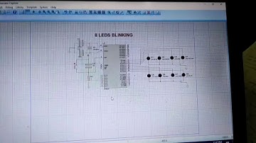 led blinking with 8051 micro controller in proteus 8