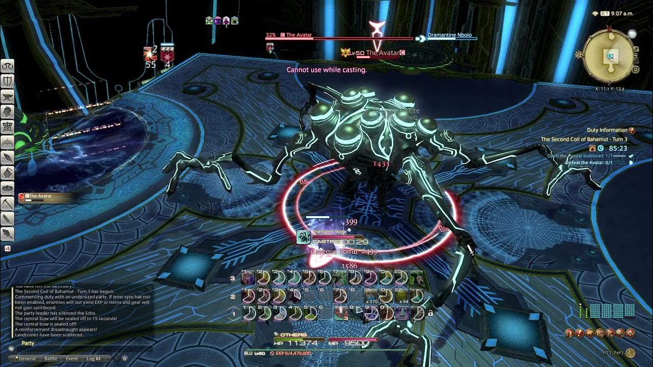 FF14 T8 Coils of Bahamut Avatar (Solo Blue Mage lvl 60 No Echo