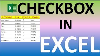 How to Insert a Checkbox in Excel | Excel Checkbox | Checklist in Excel | Tips & Tricks in Hindi