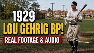 👉1929 NY Yankees Spring Training ⚾ Lou Gehrig BP, Original Footage & Audio | AI Colorized