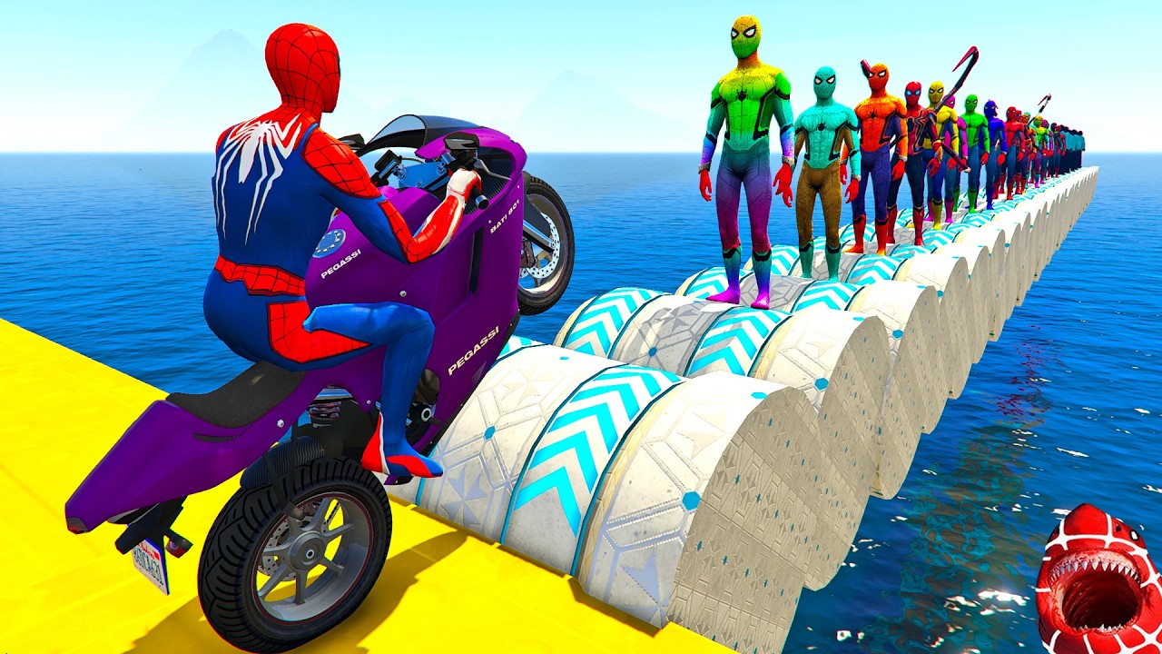 الرجل العنكبوت انقاذ باتمان Spider-Man Rescue batman vs iron man vs venom funny Game GTA 5 superhero