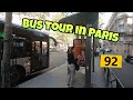 🇫🇷 Bus tour in Paris :  Ligne 92 🚍