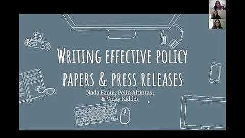 How to Write a Policy Paper/Press Release Workshop