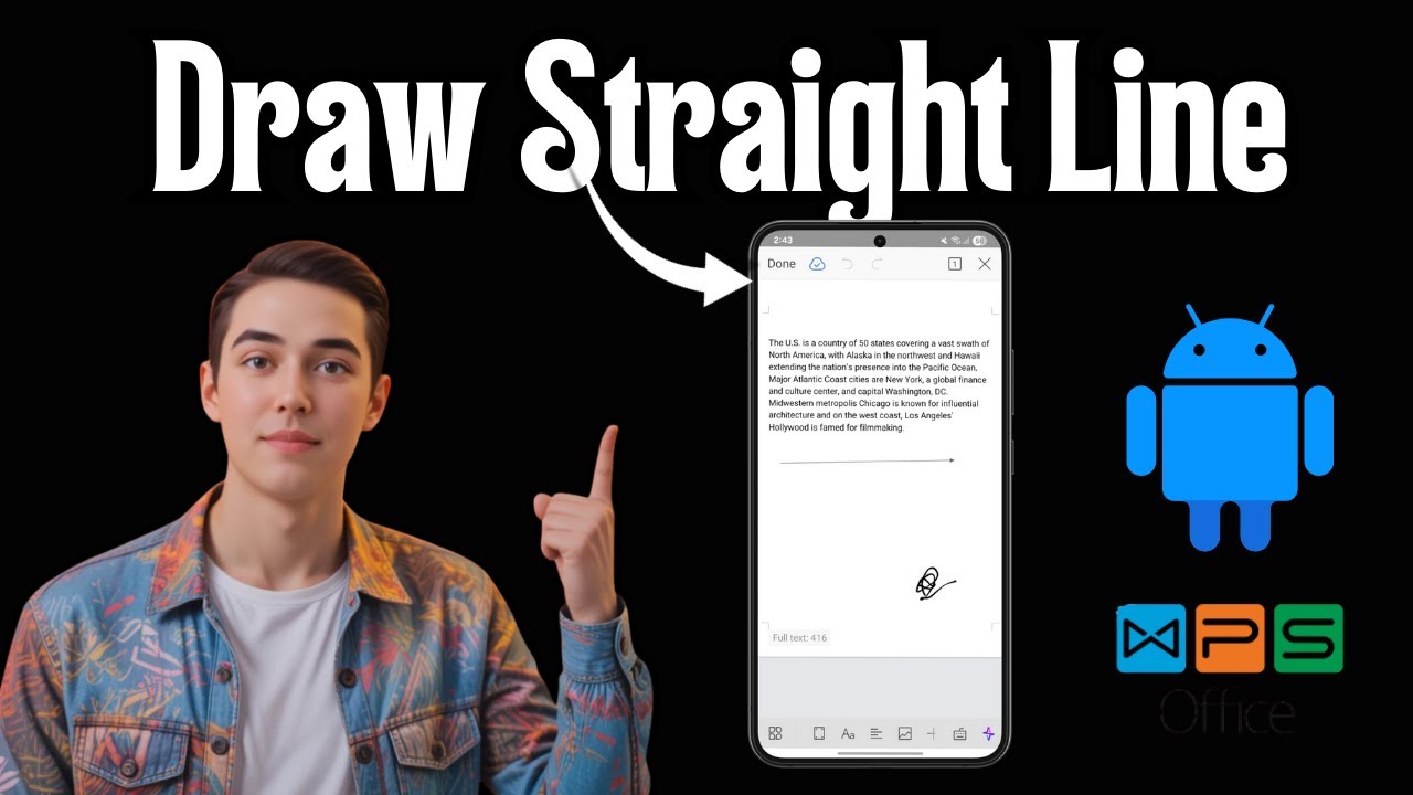 How To Draw Straight Line In WPS Office | Step-by-Step Tutorial