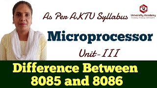 Micro22: Difference between 8085 and 8086 microprocessor | 8085 Vs 8086 Microprocessor