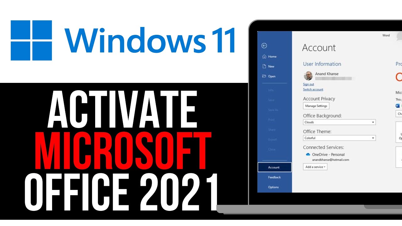 How To ACTIVATE MICROSOFT OFFICE 2021 OR 365 ON WINDOWS 11! | BEST NEW ...