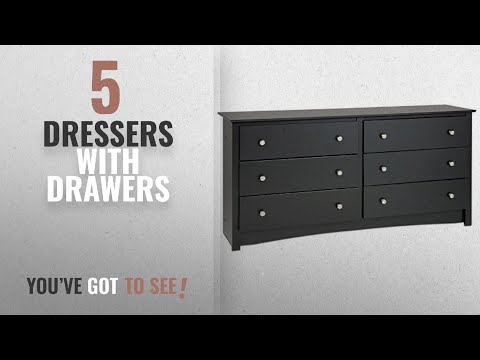 black dresser with 6 drawers