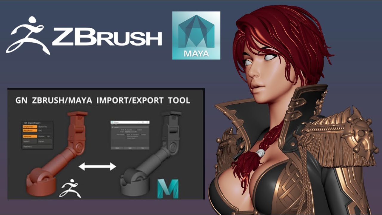 Zbrush в связке с Maya - YouTube
