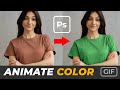 T-shirt color animation in photoshop