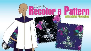 How to Recolor a Textile Pattern Design for Fashion in Photoshop