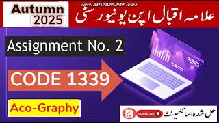 Celebrity ⏩ AIOU Code 1339 Solved Assignment No.2 Autumn 2025 || Subject: Basics of Accounting || FA/ I Com Profile