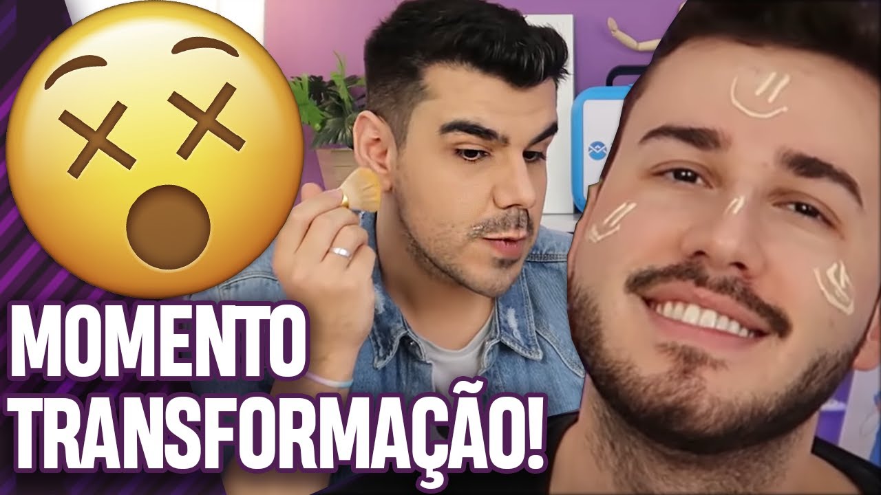 TUTORIAL FÁCIL DE MAQUIAGEM MASCULINA! | Virou Festa