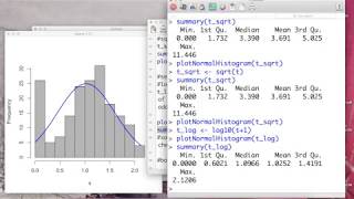 R studio - Parametric Statistic Pt.2: Transforming data to Normal Distribution