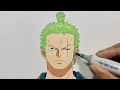 How to Draw Zoro Roronoa Step by Step - One Piece