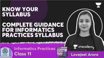 Know Your Syllabus | Class 11 Complete Guidance for Informatics Practices Syllabus | Lovejeet Arora