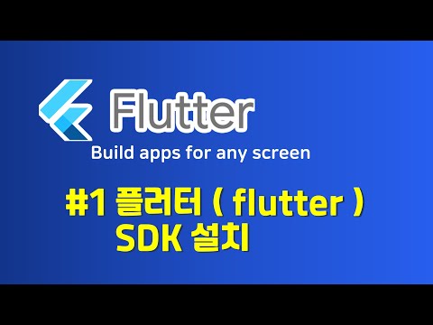 플러터 ( flutter ) - 1.  [실습] 플러터 ( flutter ) SDK 설치