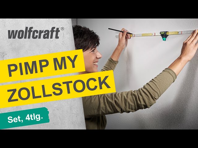 Projektset Pimp-my-Zollstock: Wasserwage, Streichmaß und Innenmaß abgreifen  | wolfcraft - YouTube