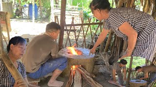 Mr. Vang Tried To Keep His Mother To Help Him Finish The Stove, But She Was Very Worried.