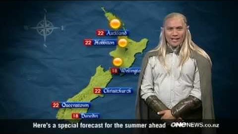 TV presenter reads New Zealand