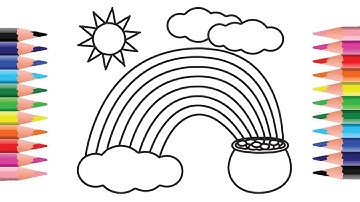 Rainbow coloring for kids -  Rainbow coloring videos - Tô màu cầu vồng