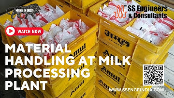 supply chain management machines | crates handling conveyors #amuldairy #materialhandling #milkplant