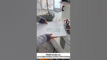 KN800 double arm curve edge banding machine with trimming#edgebander #machine#furnituremaking #wood