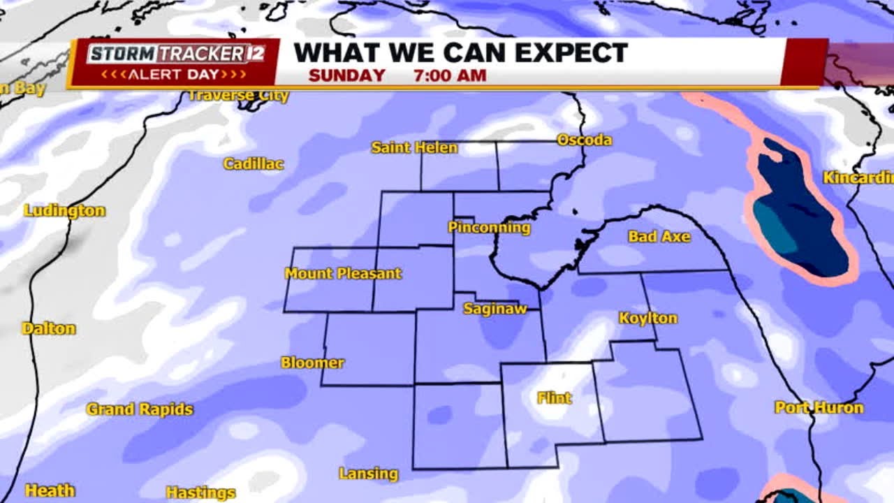 Snow Tapers off Sunday morning - YouTube