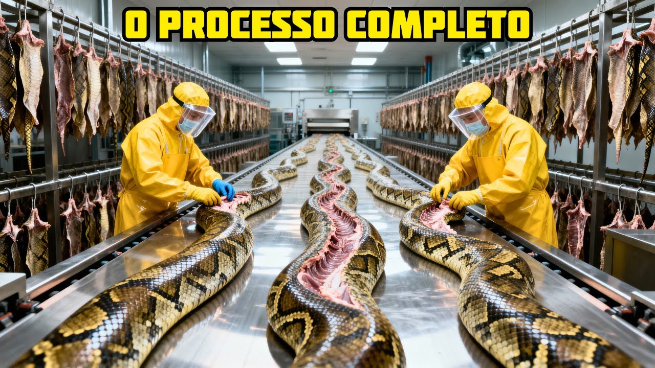 Processo completo | Dentro da fábrica de produção de pele de cobra