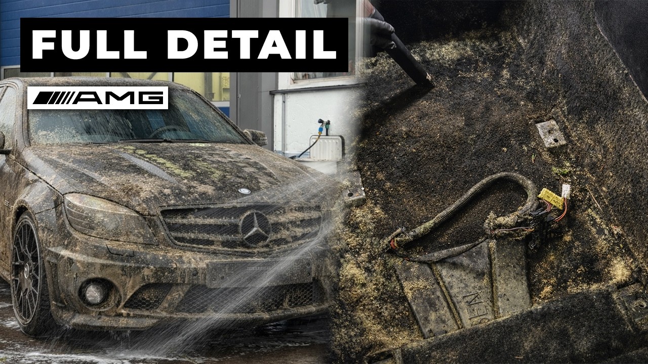 Mercedes C63 AMG First Wash in 10 Years - Full Detail & Mold Removal