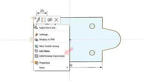 NX Sketch: More about Dimensions