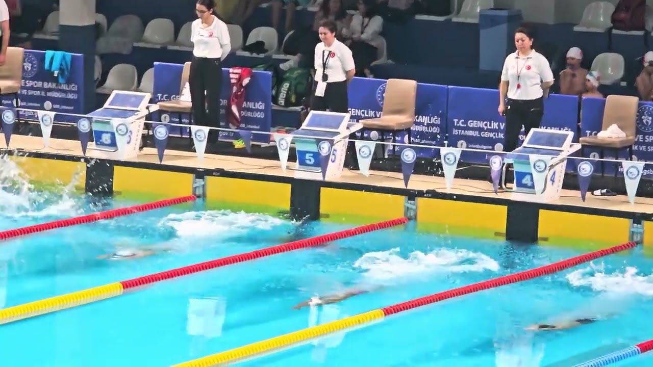 10.01.2026 Türkiye Yüzme Federasyonu Düzenlediği 8 Yaş Yarışları İstanbul 1. si, 46.69 sn ile