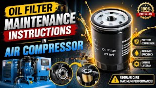 Oil Filter Maintenance Instructions in Air Compressor || Oil Filter Maintenance Instructions