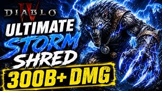 NEW META Storm Shred Druid is INSANE! ⚡ 300B+ DMG Speed Farm | Diablo 4 Lord of Hatred