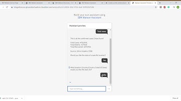 Watson Assistant Preview Link   Google Chrome 2020 05 17 10 51 54
