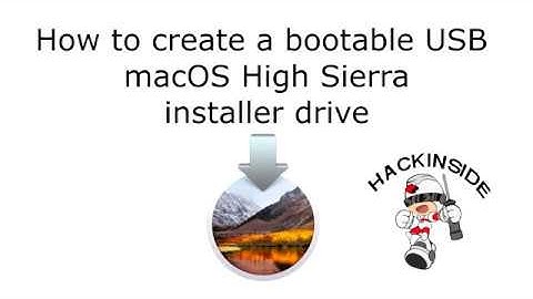 How to create a bootable macOS High Sierra installer drive