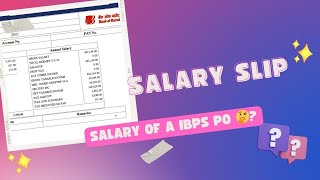 IBPS PO Latest Salary Slip 😱| New Joinee Salary Slip Ibps Po 🤔#salary #ibpspo #salaryslip