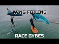 Wing foiling race gybes  tacking  westernport australia